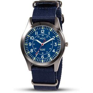 Infantry MDC Mens Analog Hour Military Tactical Slip-Thru Nylon Band Wirstwatch